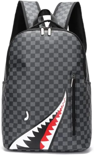 Leisure Shark Backpack Business Large Capacity Men's Campus Outward Travel Bag (A3,Large)
