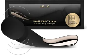 LELO Smart Wand 2 Large - Handheld Full Body Massager for Waterproof Experience Perfect for Body and Neck, Hand Held Massagers Vibrating, Black