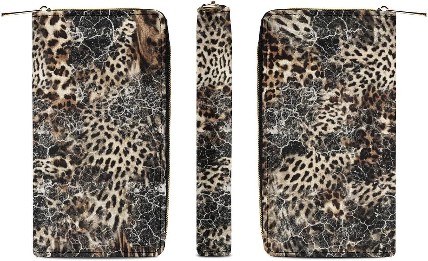 Leopard Animal Fur Pattern Women's Leather Small Wallet Clutch Wallet - Lightweight And Easy to Carry