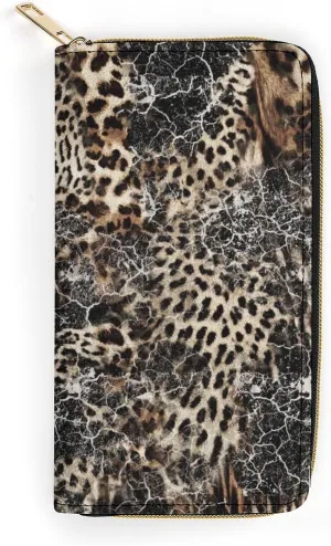 Leopard Animal Fur Pattern Women's Leather Small Wallet Clutch Wallet - Lightweight And Easy to Carry