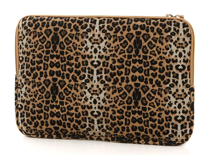 Leopard canvas notebook liner bag