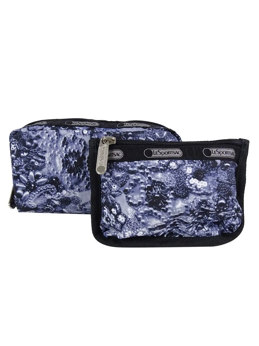 LeSportsac Boxed Rectangular Cosmetic and Tissue Pouch Combo Bag