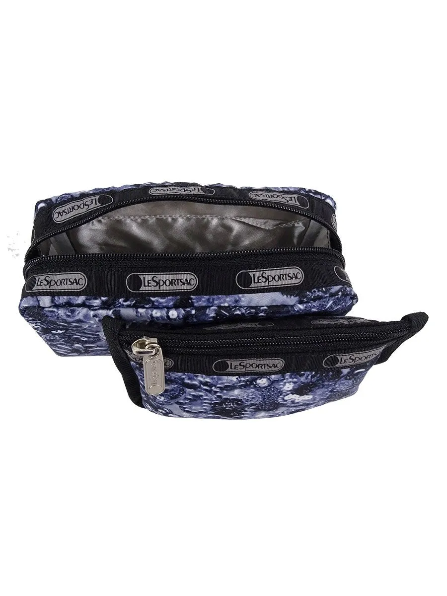 LeSportsac Boxed Rectangular Cosmetic and Tissue Pouch Combo Bag