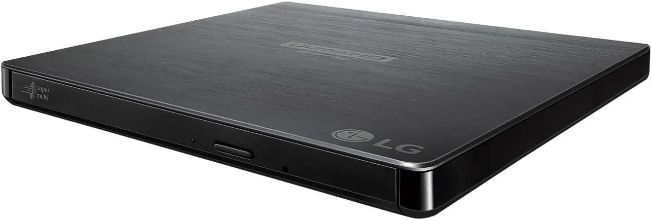 LG Electronics BP60NB10 Ultra Slim Portable Hybrid Drive UHD 4K/Blu-ray/DVD /-RW Drive, USB 3.0 Compatible, PC Windows, Linux, Mac OS, with M-DISC support, Noise Reduction, Black