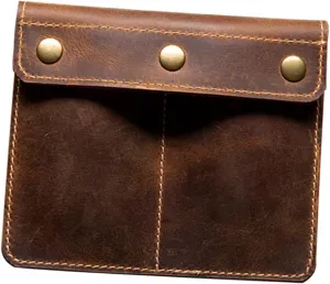 LIFKOME Slot Leather Watch Organizer for Couples Portable Retro Watch Holder Pockets Design for Home and Travel Use