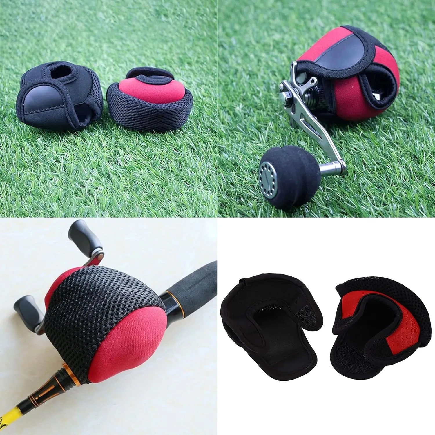 Light Weight Fishing Reel Storage Bag Portable Rotating Reel Covers Case Bag Baitcasting Reel Covers Protective Pouches, Black