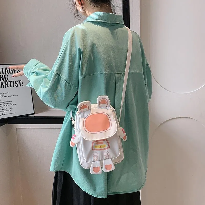 Lightweight Cartoon Crossbody Bag For Students