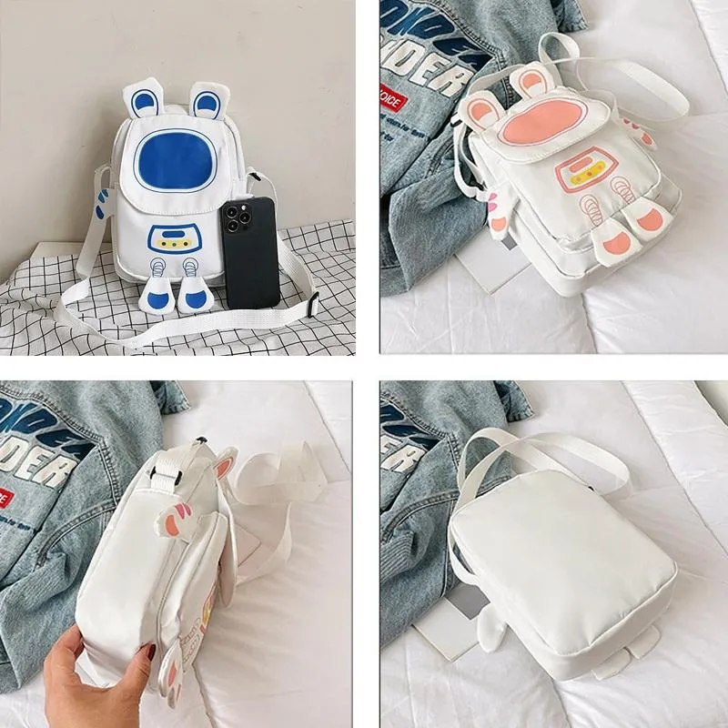 Lightweight Cartoon Crossbody Bag For Students
