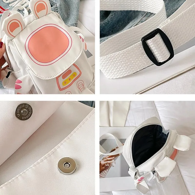 Lightweight Cartoon Crossbody Bag For Students