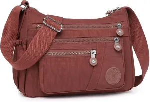 Lightweight Crossbody Bag for Women Shoulder Bag Stylish Nylon Messenger Purse Tote Bag Organizer for Travel