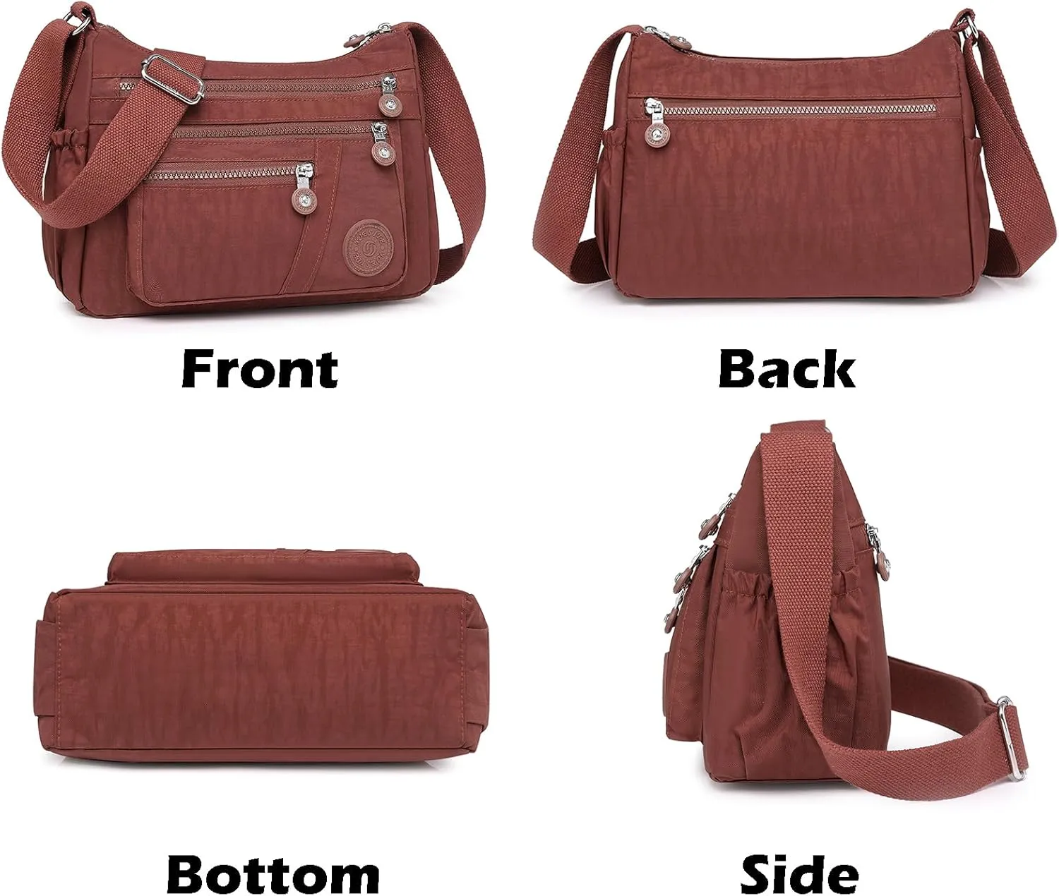 Lightweight Crossbody Bag for Women Shoulder Bag Stylish Nylon Messenger Purse Tote Bag Organizer for Travel