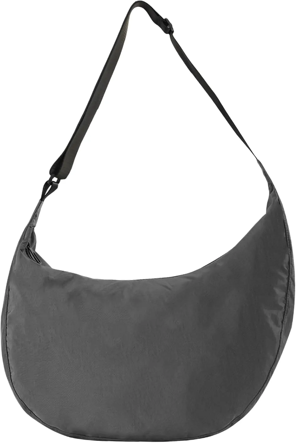 Lightweight Nylon Crescent Crossbody Bag for Women Adjustable Strap Water-Resistant Everyday Purse