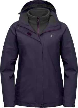 Little Donkey Andy Women's 3 in 1 Winter Ski Jacket Warm Fleece Liner Jacket Waterproof Windproof Snow Coat & Detachable Hood