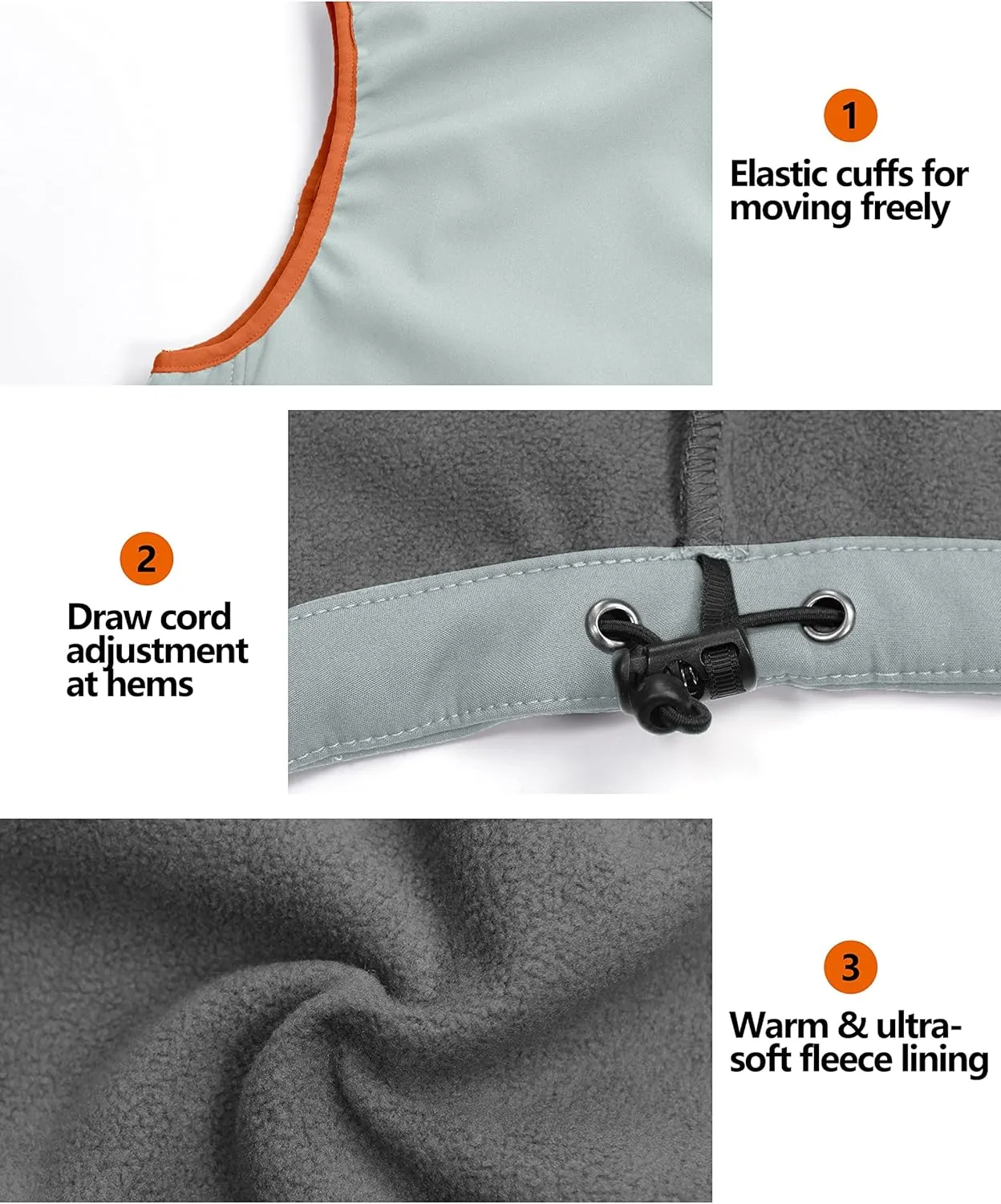 Little Donkey Andy Women's Fleece Lined Softshell Vest Lightweight Windproof Sleeveless Jacket for Hiking Outdoor Travel Golf