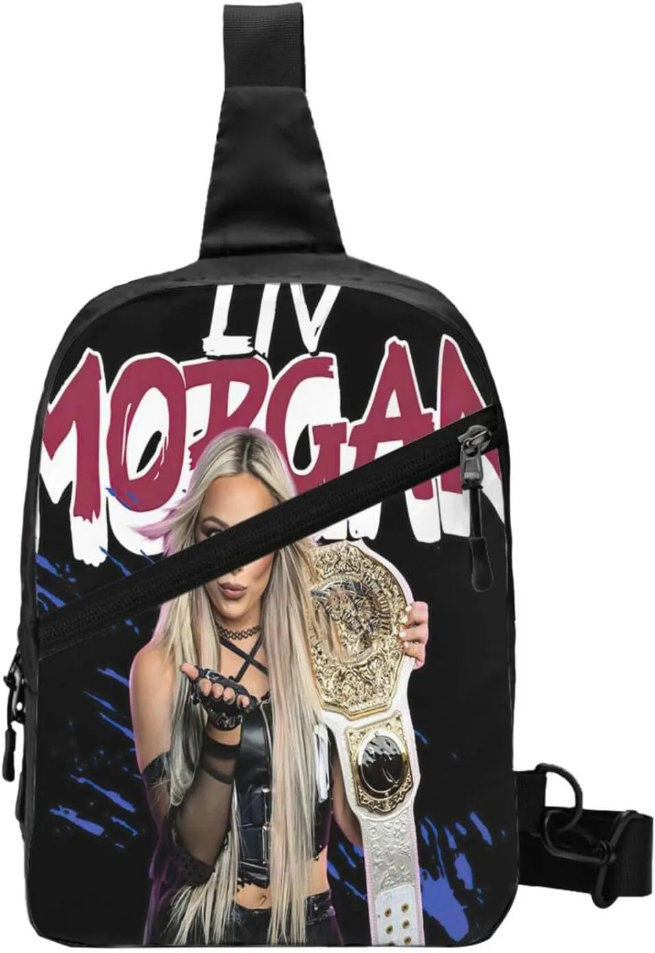 Liv Wrestler Morgan Crossbody Bag Handbag Adjustable Shoulder Bag Hiking Daypack Classic Chest Package Foldable Multipurpose Daypack