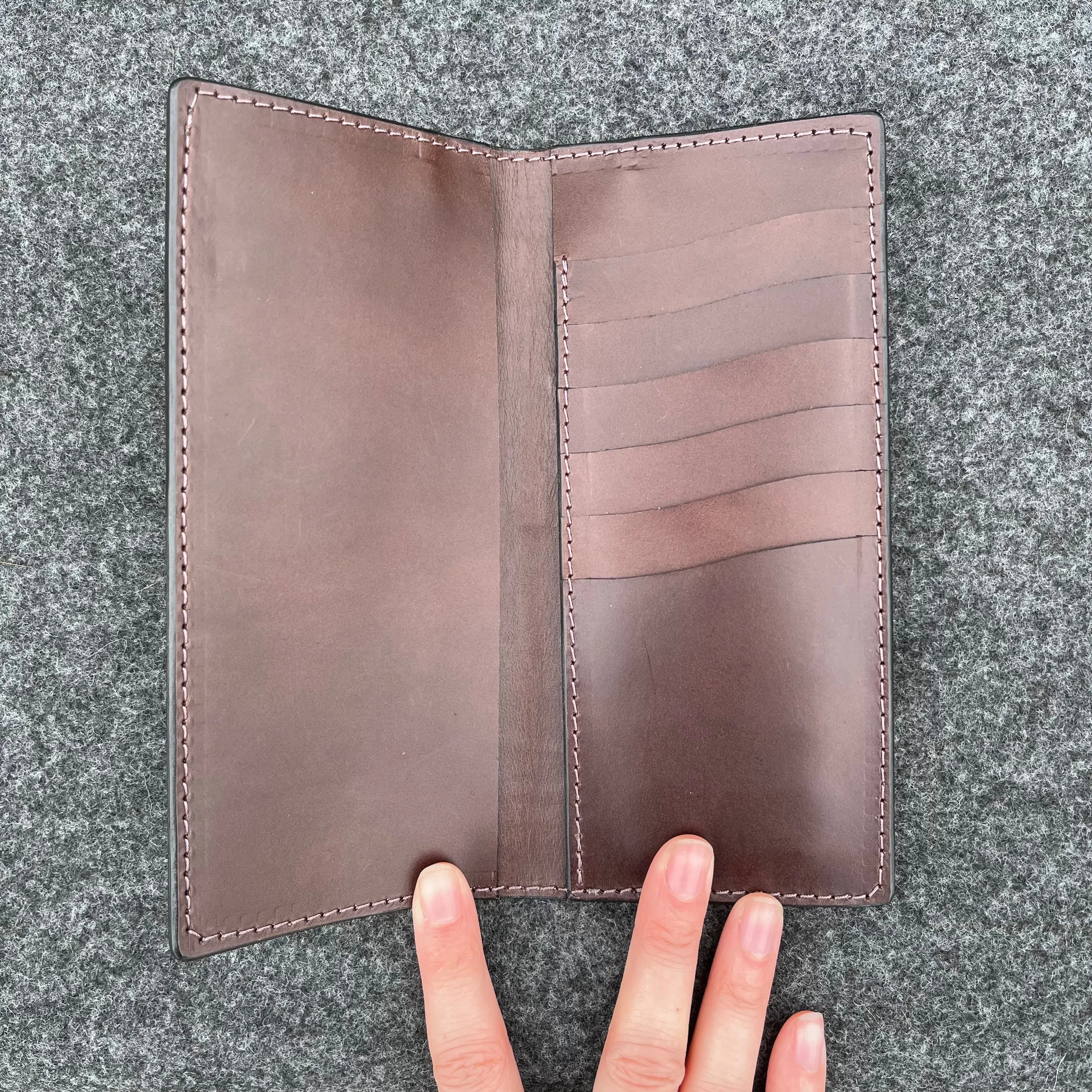 Long Vertical Cowboy Beaver Tail Wallet