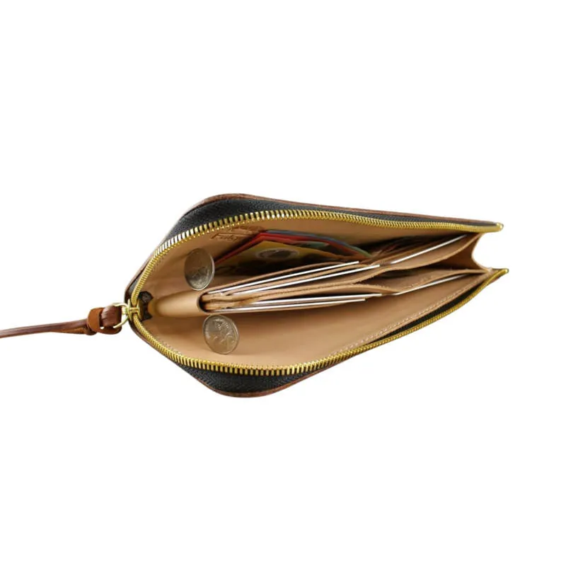Long Zip Wallet, Brown