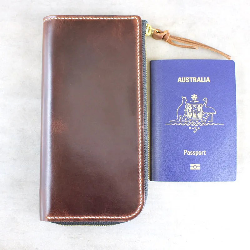 Long Zip Wallet, Brown