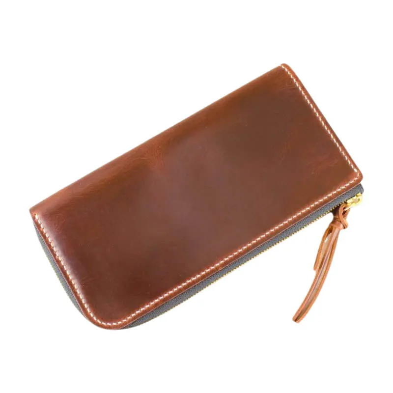 Long Zip Wallet, Brown