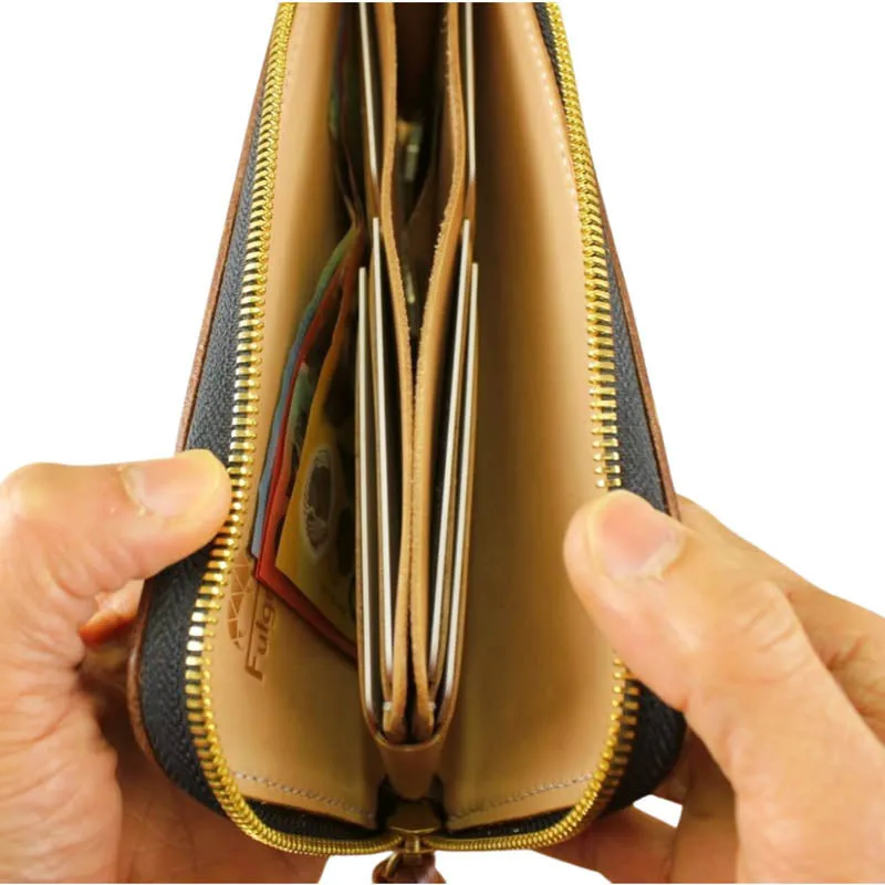 Long Zip Wallet, Brown