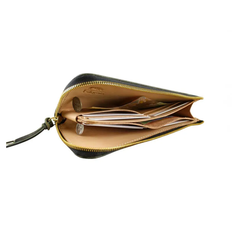 Long Zip Wallet, Olive