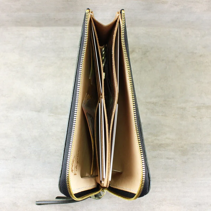 Long Zip Wallet, Olive