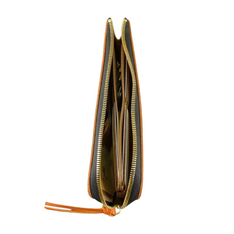 Long Zip Wallet, Tan