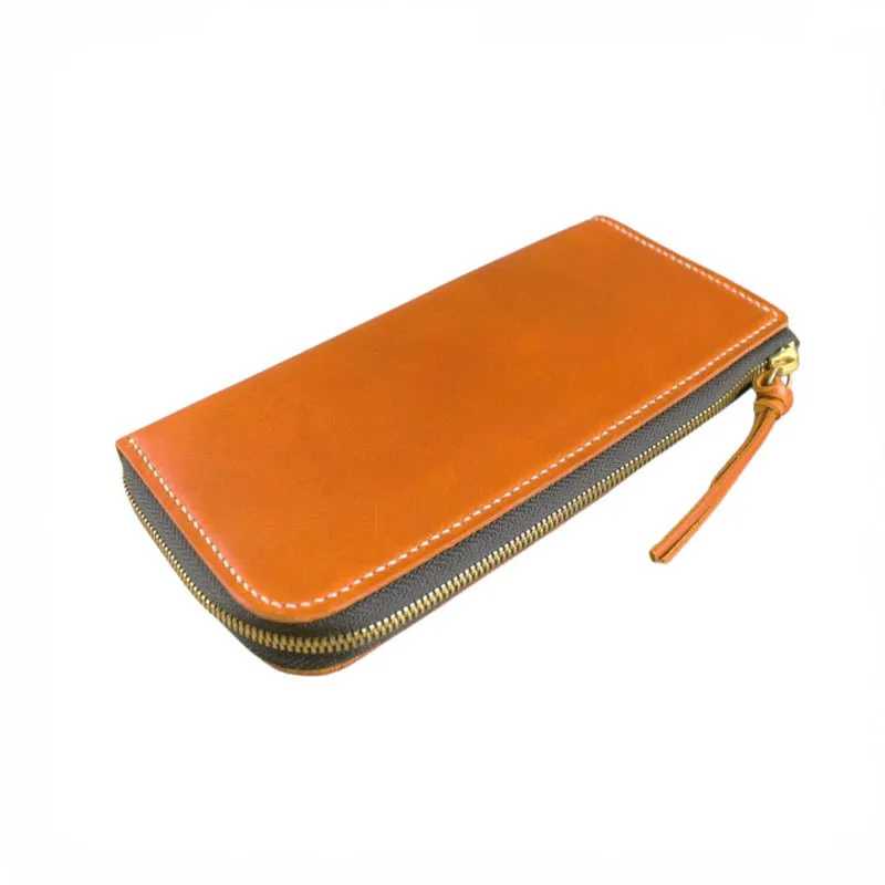 Long Zip Wallet, Tan