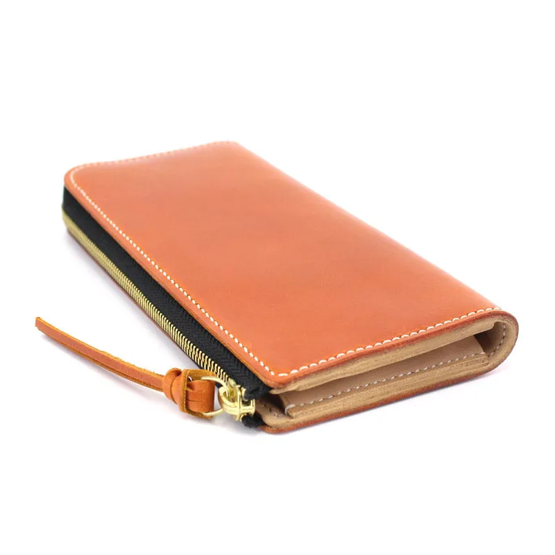 Long Zip Wallet, Tan
