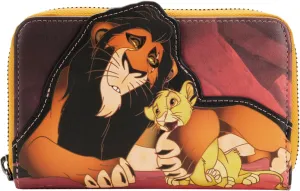Loungefly DISNEY LION KING VILLAINS SCENE SCAR ZIP AROUND WALLET