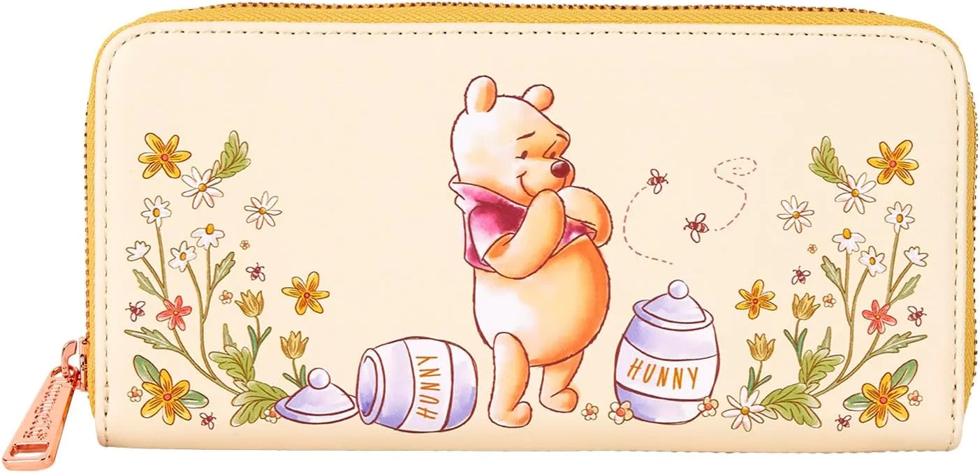 Loungefly Disney Pooh Wallet Zip Around Clutch (Yellow, Pooh)