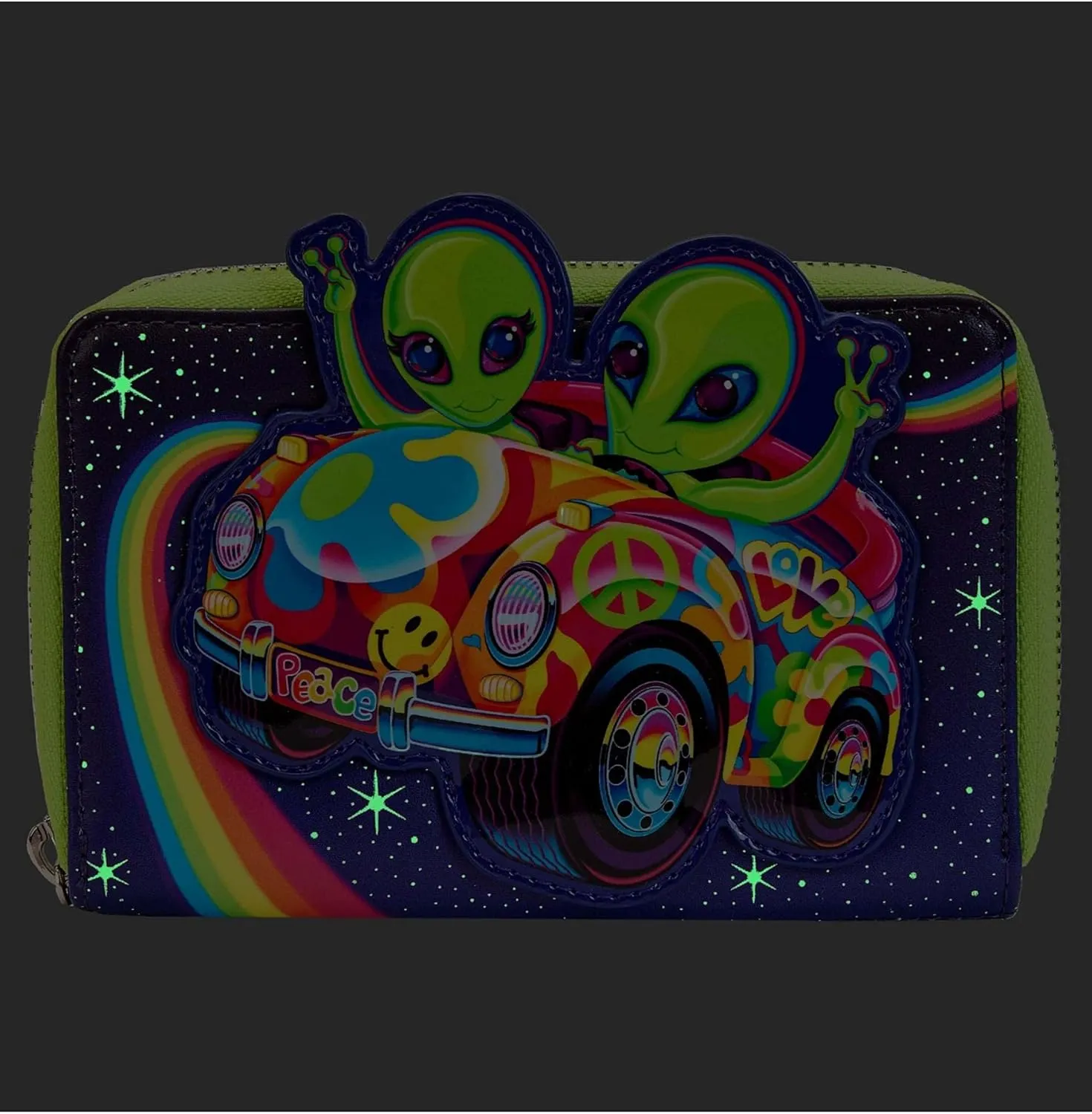 Loungefly Scooby Doo Psychedelic Monster Chase Glow in the Dark Flap Wallet