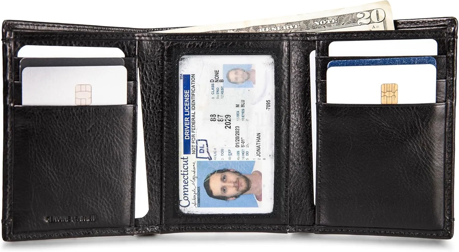 Lucky Brand Men's Trifold Wallet | Id Window | Card Slots | Leather | Organization | Durable | Stylish