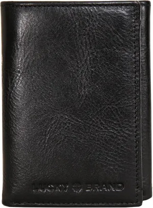Lucky Brand Men's Trifold Wallet | Id Window | Card Slots | Leather | Organization | Durable | Stylish