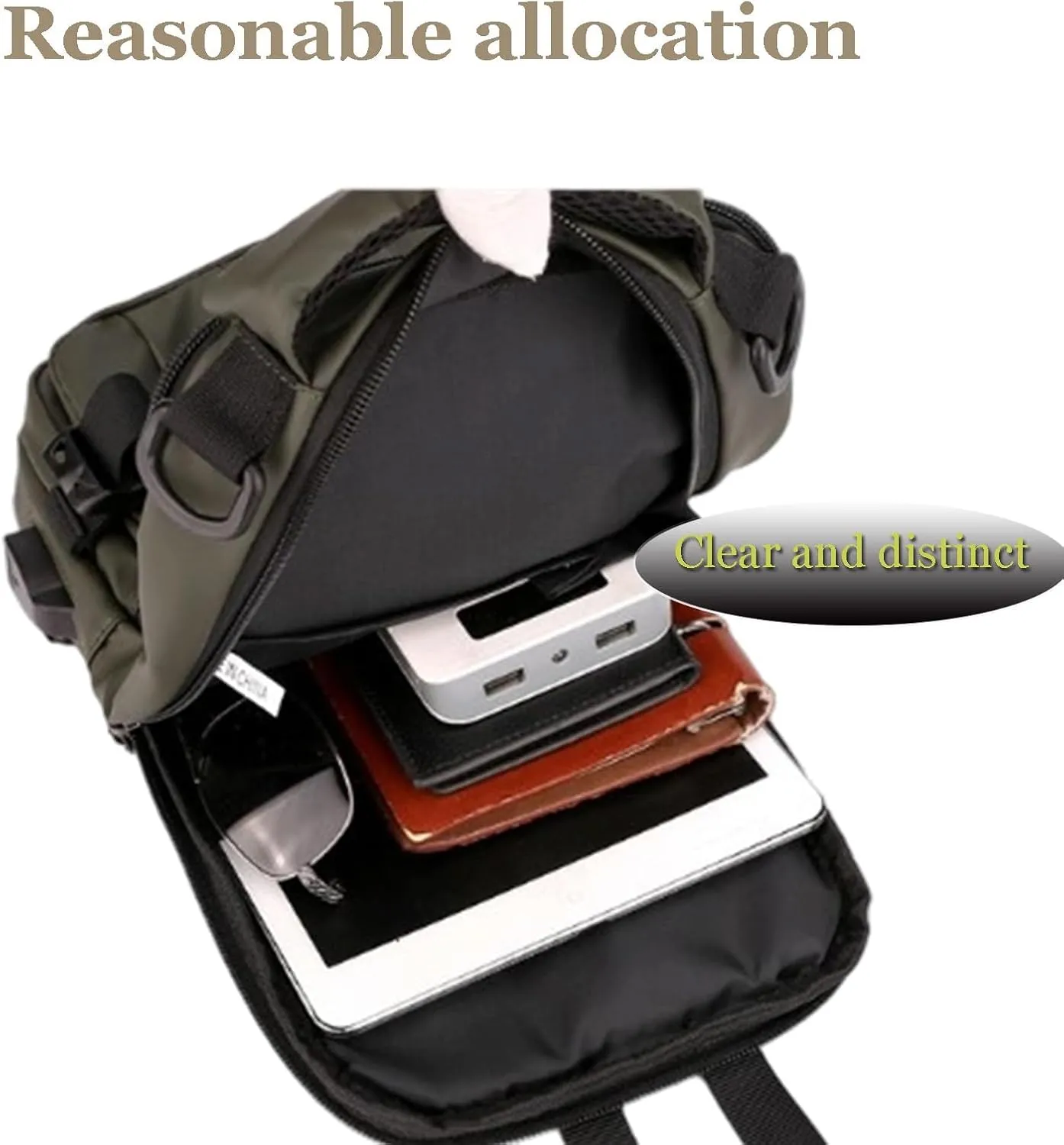 Luckyabow Waterproof Crossbody Bag, Mens Crossbody Bag, Waterproof Sling Bag Crossbody Backpack For Mens