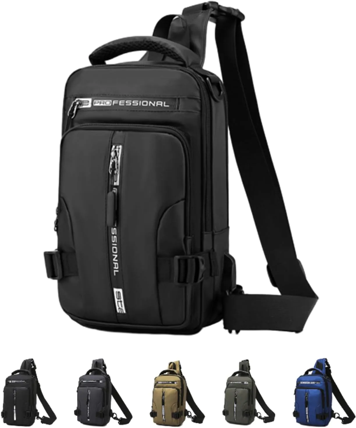 Luckyabow Waterproof Crossbody Bag, Mens Crossbody Bag, Waterproof Sling Bag Crossbody Backpack For Mens