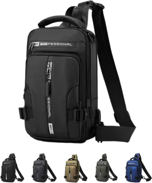Luckyabow Waterproof Crossbody Bag, Mens Crossbody Bag, Waterproof Sling Bag Crossbody Backpack For Mens