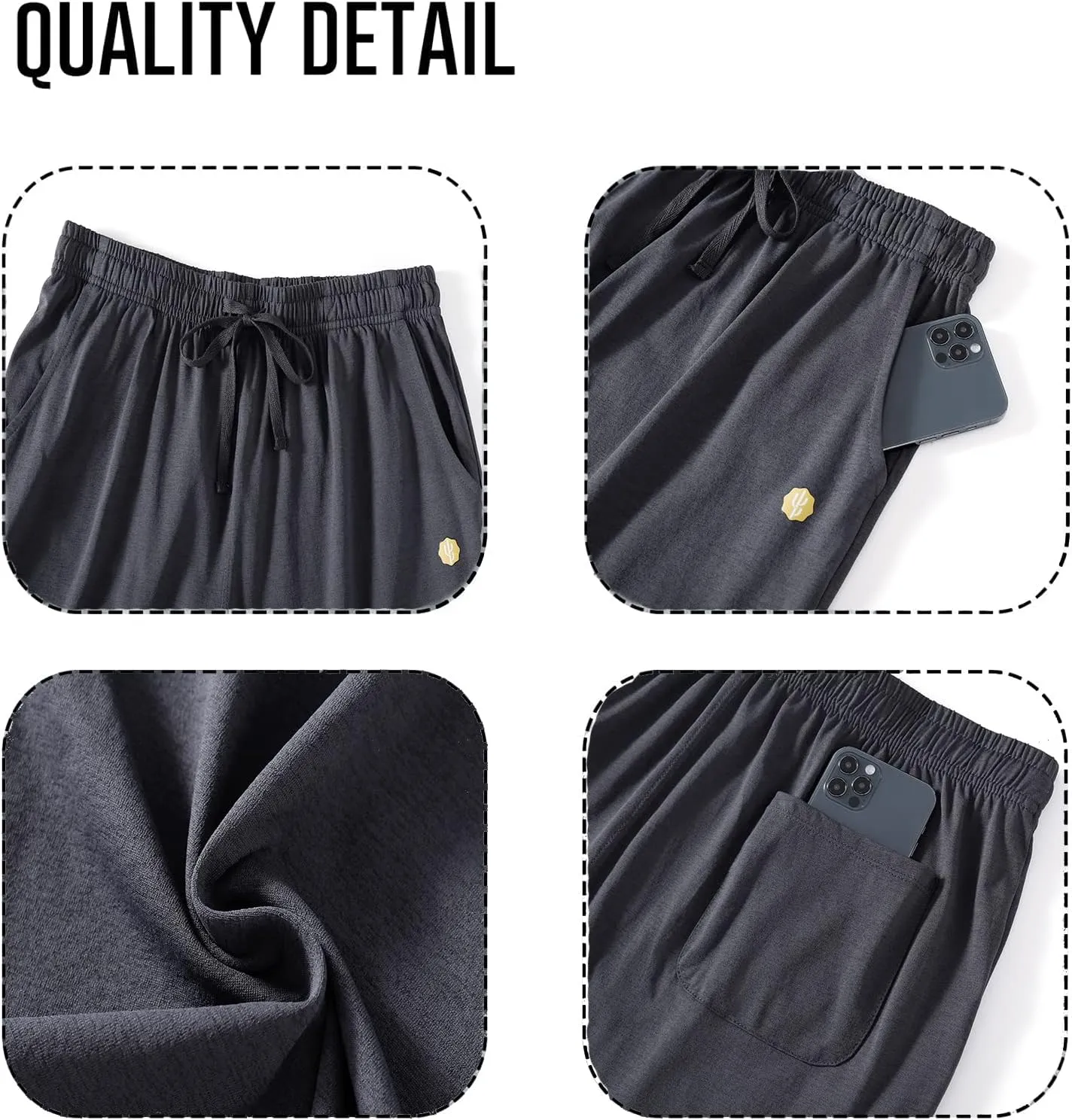 LUCKYCATCUS Women's Bermuda Shorts Jersey Shorts with Pockets Yoga Walking Athletic Long Shorts for Women Knee Length