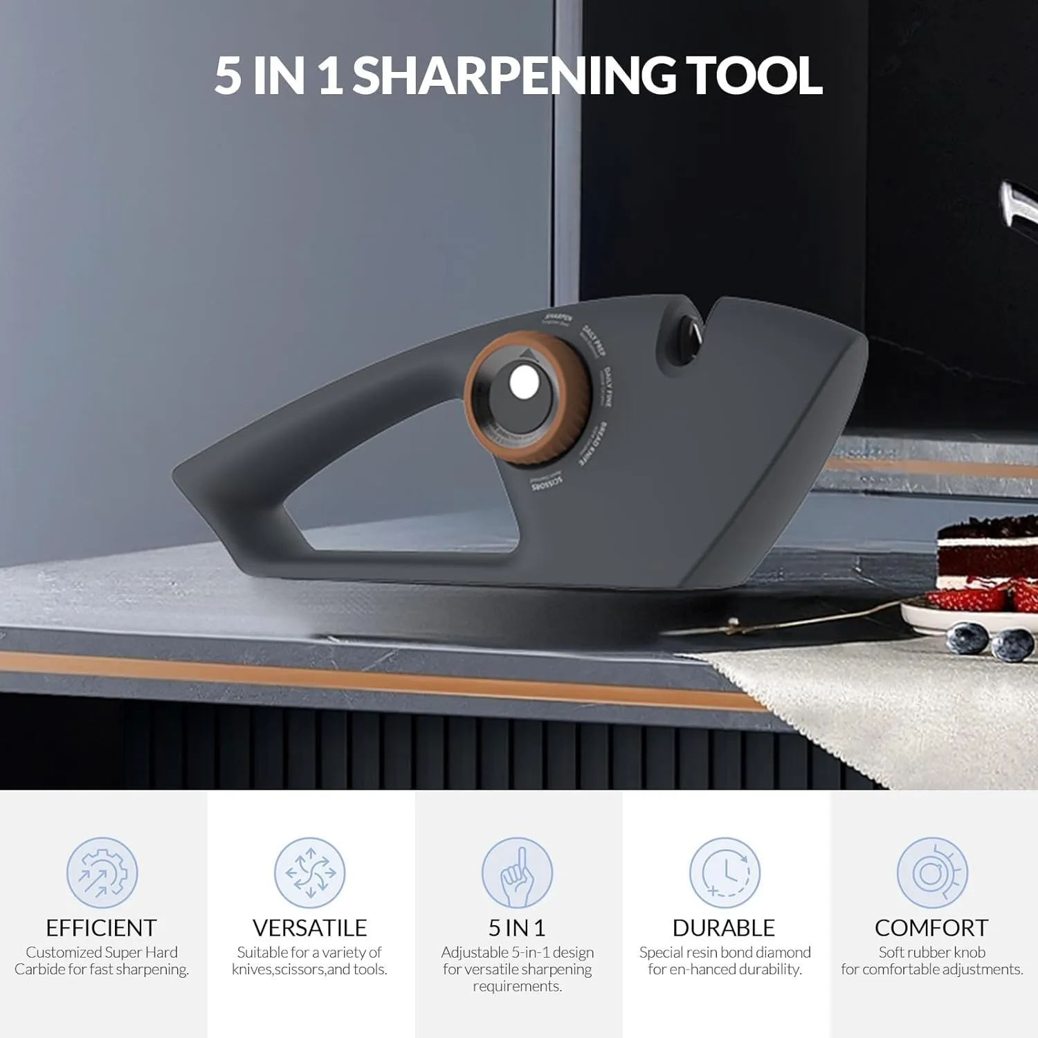 Luxora Handheld Kitchen Knife Sharpener Scissor Tool