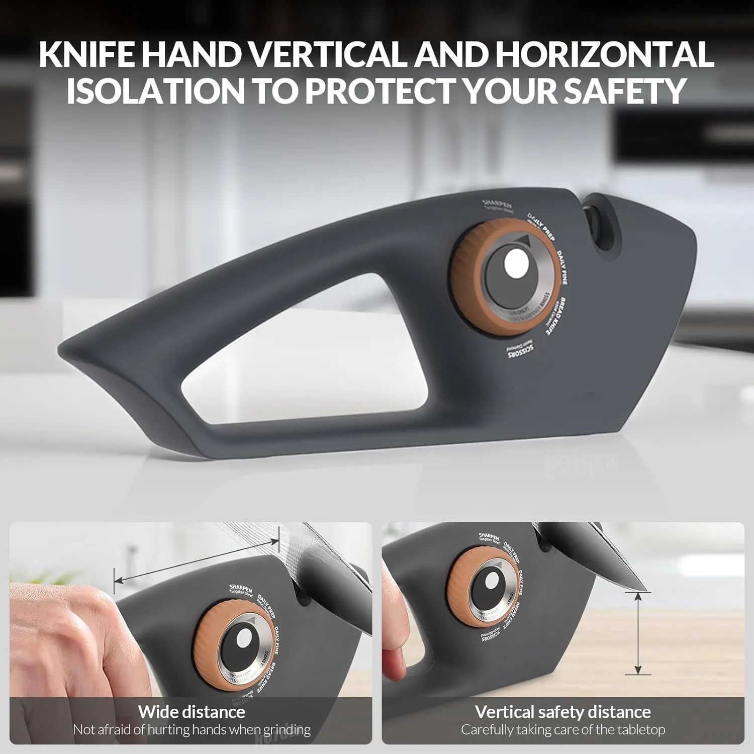 Luxora Handheld Kitchen Knife Sharpener Scissor Tool