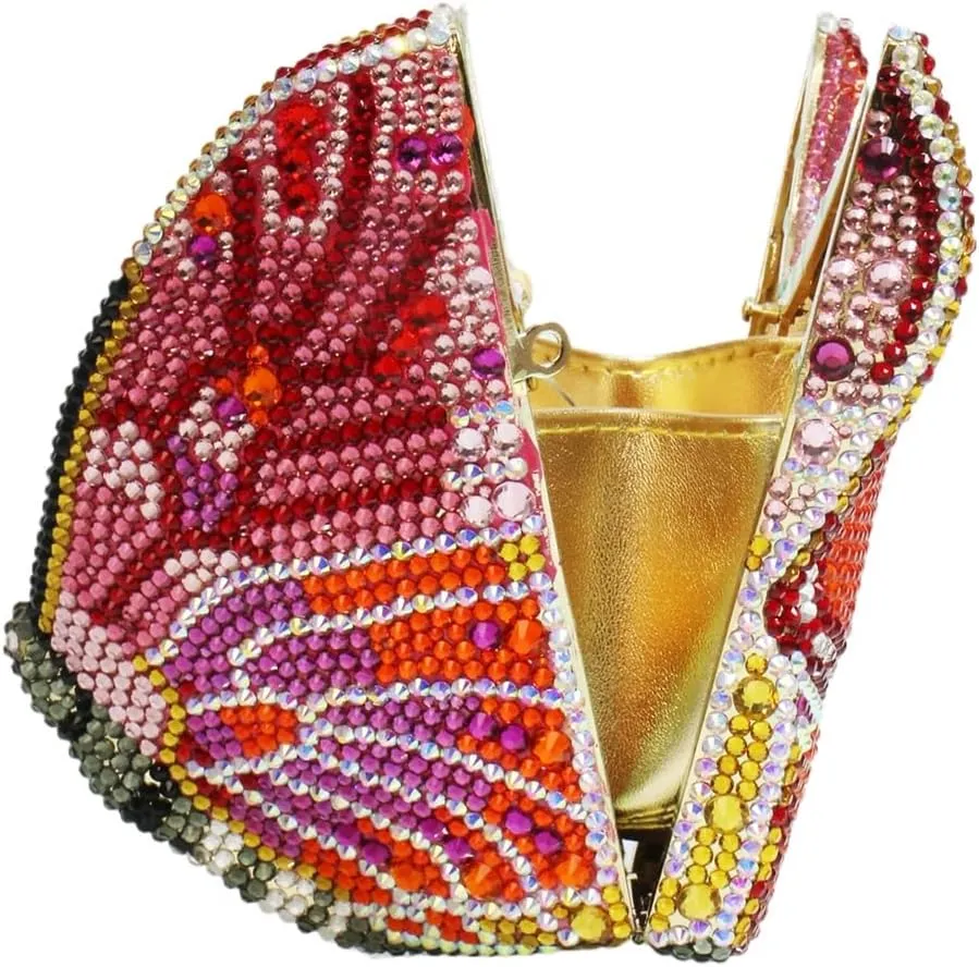Luxury Women Butterfly Rhinestone Clutch Purse Ladies Crystal Evening Bag Diamonds Bridal Purse Cocktail Prom Handbag