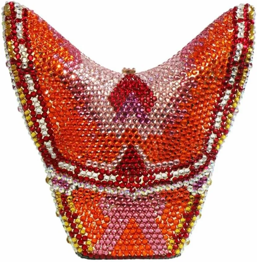 Luxury Women Butterfly Rhinestone Clutch Purse Ladies Crystal Evening Bag Diamonds Bridal Purse Cocktail Prom Handbag