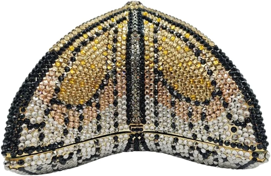 Luxury Women Butterfly Rhinestone Clutch Purse Ladies Crystal Evening Bag Diamonds Bridal Purse Cocktail Prom Handbag