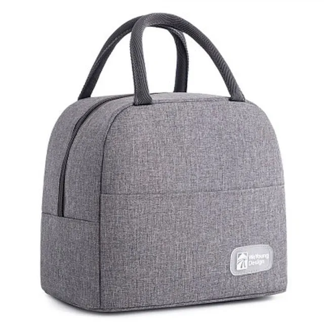 MACROUPTA Canvas Pattern Insulated Cooler Lunch Box Bag