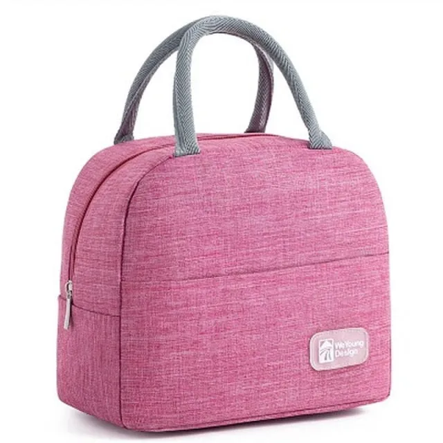 MACROUPTA Canvas Pattern Insulated Cooler Lunch Box Bag