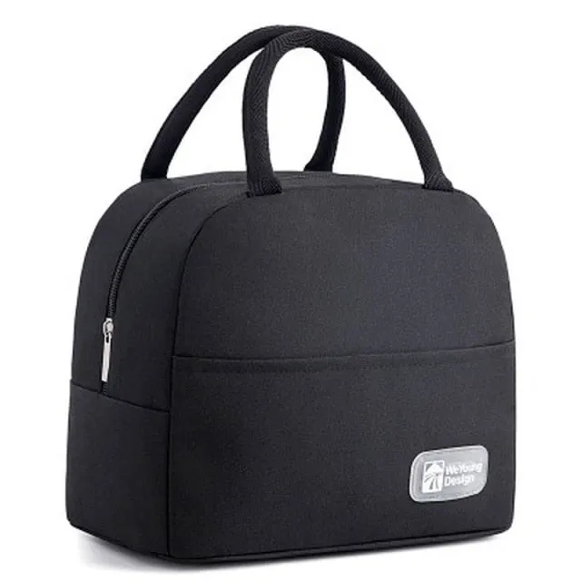 MACROUPTA Canvas Pattern Insulated Cooler Lunch Box Bag