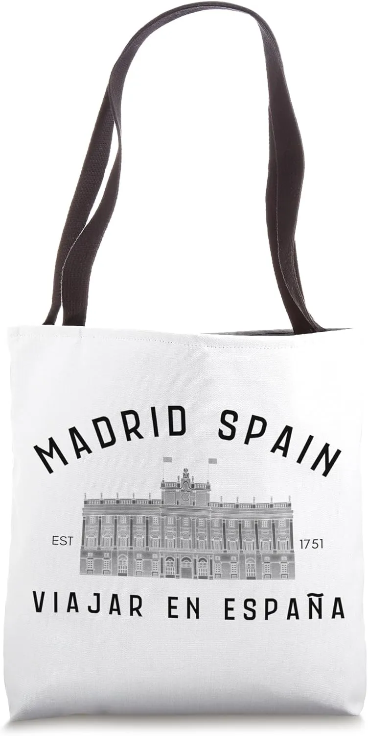 Madrid España Spanish Royal Palace, Travel in Spain Tote Bag