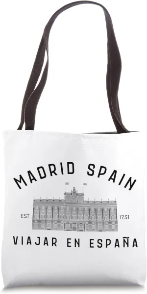 Madrid España Spanish Royal Palace, Travel in Spain Tote Bag