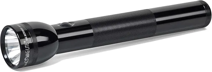 MagLite - S3D015 Maglite Heavy-Duty Incandescent 3-Cell D Flashlight in Display Box, Black