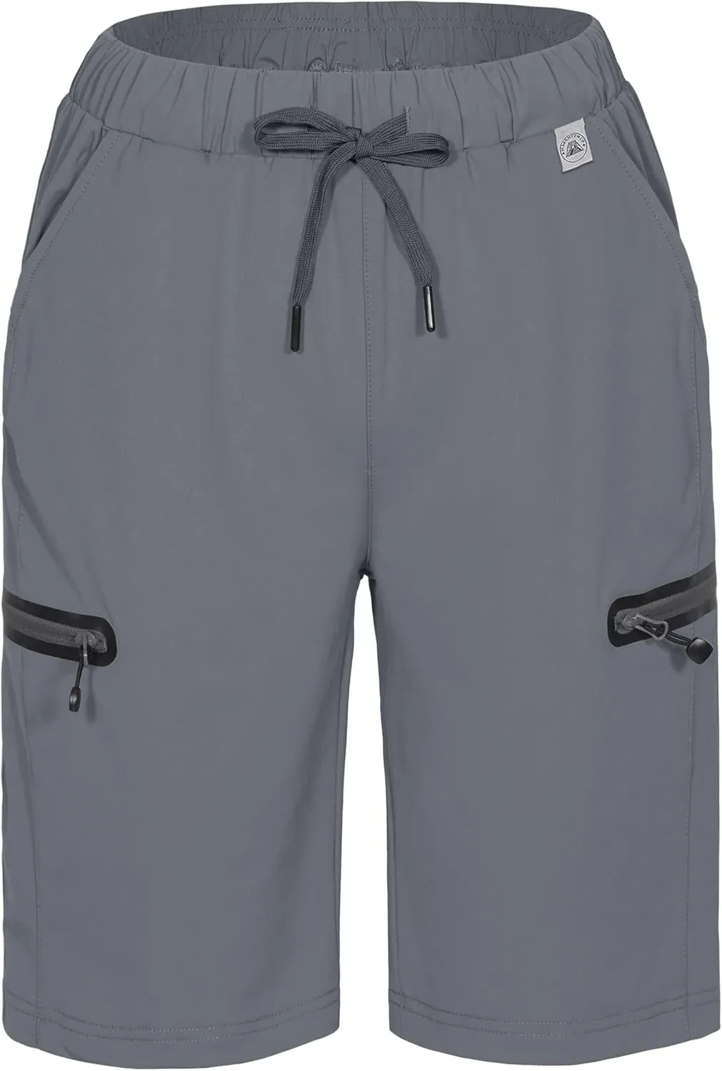 Mapamyumco Women's Hiking Cargo Shorts Ultra Stretch Quick Dry Lightweight for Camping Travel Golf with Zipper Pockets